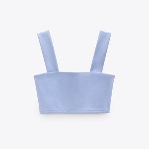 Zara blue crop top